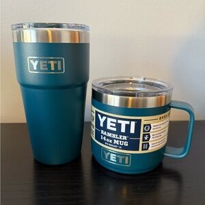 YETI Rambler 14 oz Mug and Tumbler - Blue